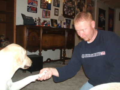 November 3, 2007: Riley Teaches Todd To Shake.